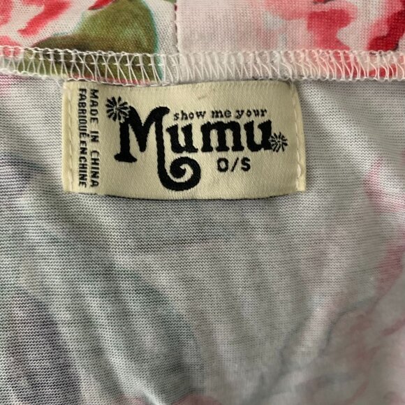 Show Me Your Mumu Short Brie Robe One Size White Floral Tie Belt Short Sleeve - Picture 6 of 6